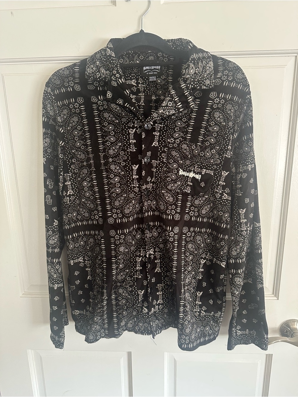 Snoop Dogg Black Bandana-Print 2piece pajama set XS